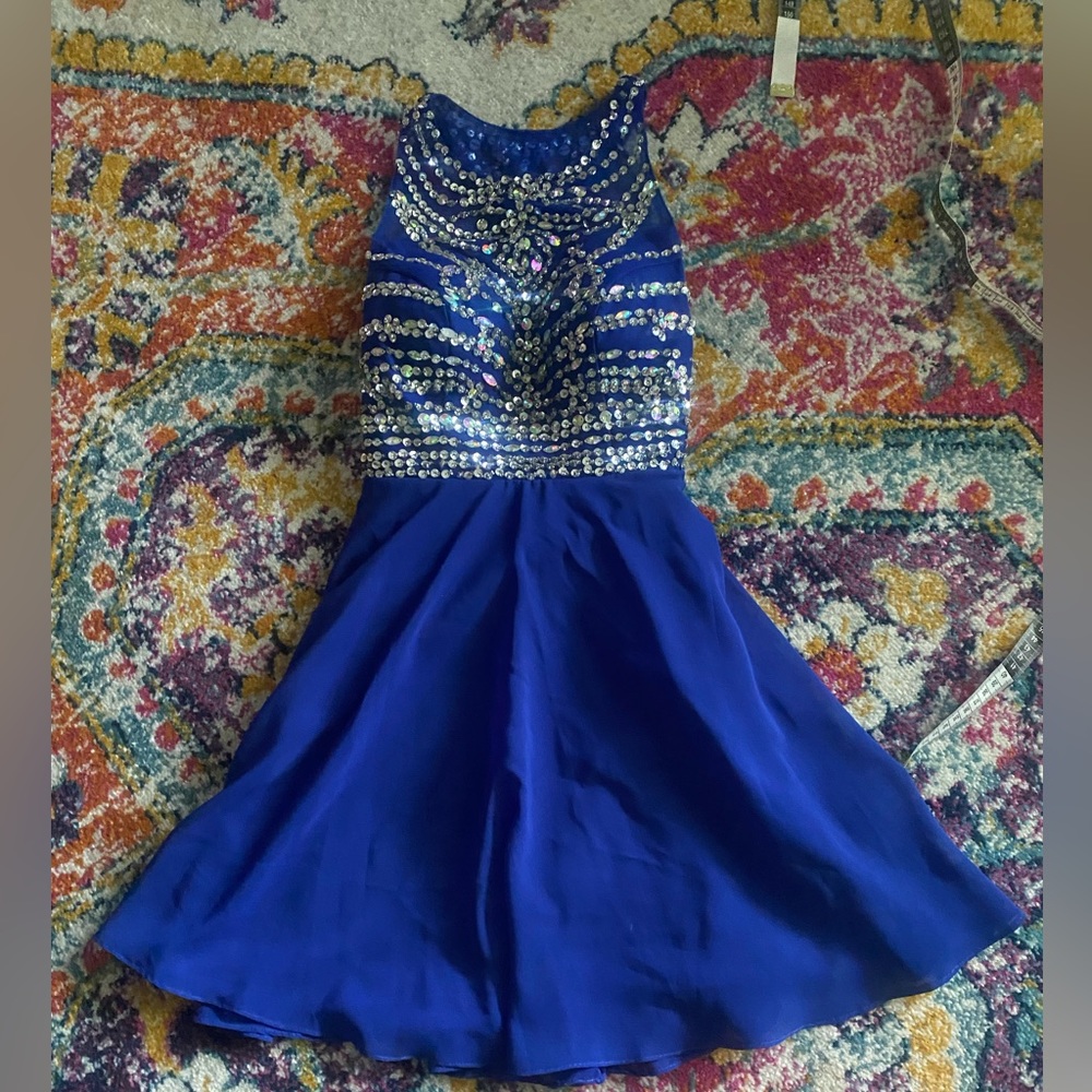dark blue formal dress